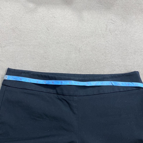 Loft Zoe Cropped Black Pants Zipper On Side Women's Size 8 ! - Picture 8 of 10